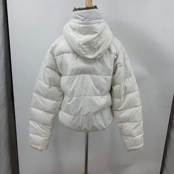 Ralph Lauren Polo Down Puffer Jacket Women S Zip Button Up Fur Trim Hood Winter - Picture 8 of 15